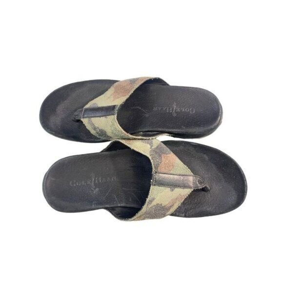Cole Haan Men's Green Camo Suede Thong Sandals Flip Flops 7 M - Picture 3 of 6